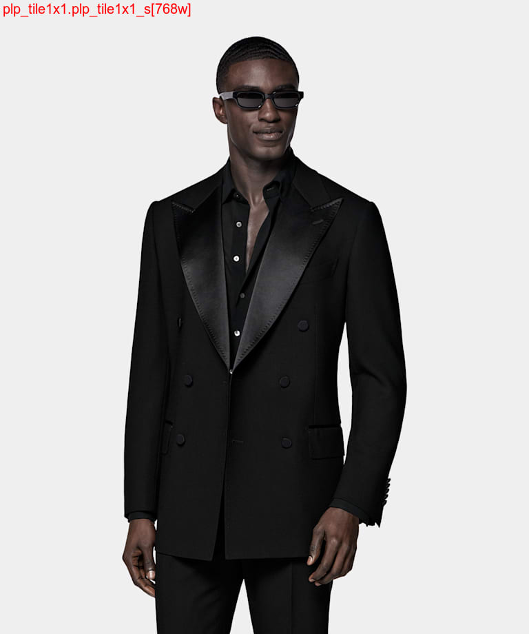 Black Tailored Fit Milano Tuxedo